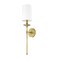 Z-Lite Emily 1 Light Wall Sconce, Rubbed Brass & White 807-1S-RB-WH - alternate 2